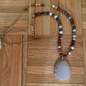 18” Necklace w/ Pendant - Boho Vibes - Handcrafted Jewelry - Unworn - Neutral